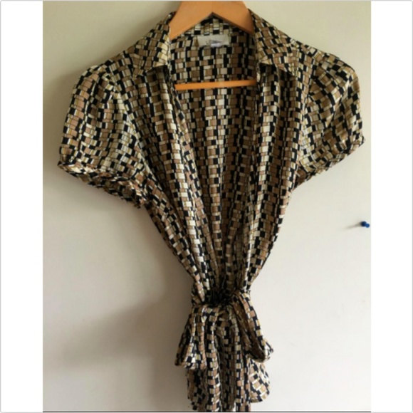 Ann Taylor Loft Wrap Blouse Vintage - Picture 2 of 3